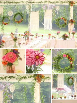 Svadobná výzdoba v štýle Boho